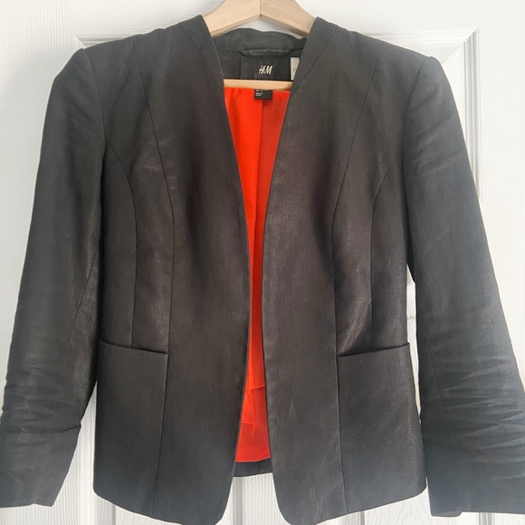 H&M | Black blazer cropped jacket - Picture 4 of 8